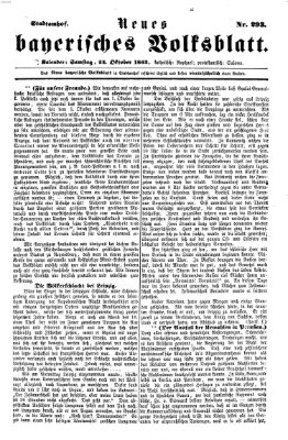 Neues bayerisches Volksblatt Samstag 24. Oktober 1863