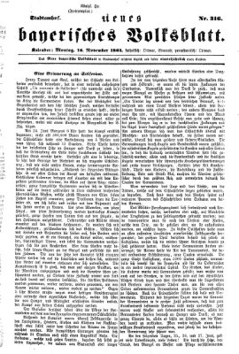 Neues bayerisches Volksblatt Montag 16. November 1863