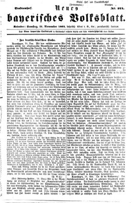 Neues bayerisches Volksblatt Samstag 21. November 1863