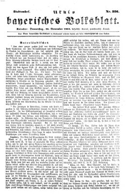 Neues bayerisches Volksblatt Donnerstag 26. November 1863