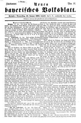 Neues bayerisches Volksblatt Donnerstag 28. Januar 1864