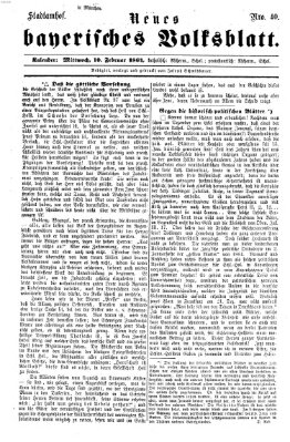 Neues bayerisches Volksblatt Mittwoch 10. Februar 1864