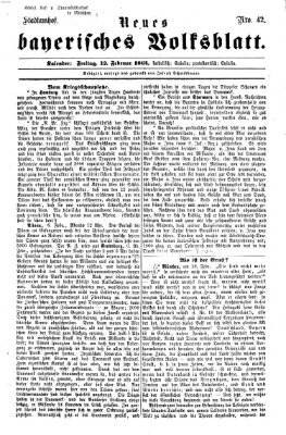 Neues bayerisches Volksblatt Freitag 12. Februar 1864