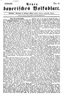 Neues bayerisches Volksblatt Sonntag 14. Februar 1864