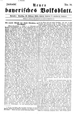 Neues bayerisches Volksblatt Samstag 20. Februar 1864