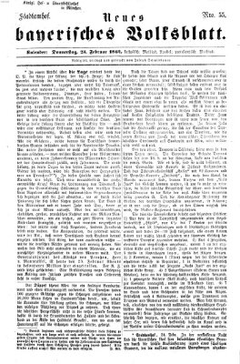 Neues bayerisches Volksblatt Donnerstag 25. Februar 1864