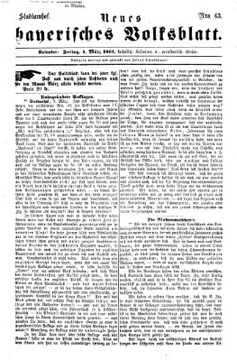 Neues bayerisches Volksblatt Freitag 4. März 1864