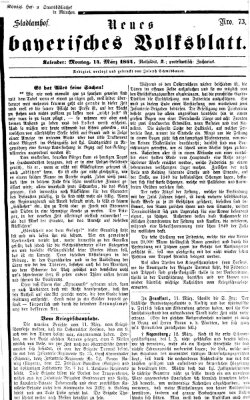 Neues bayerisches Volksblatt Montag 14. März 1864