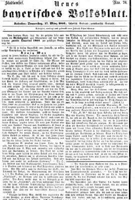 Neues bayerisches Volksblatt Donnerstag 17. März 1864