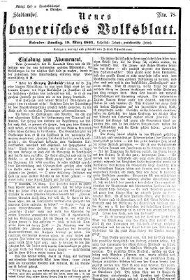 Neues bayerisches Volksblatt Samstag 19. März 1864