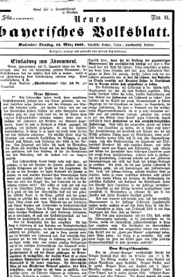 Neues bayerisches Volksblatt Dienstag 22. März 1864