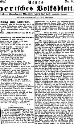 Neues bayerisches Volksblatt Samstag 26. März 1864