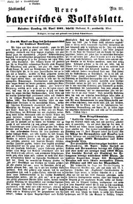 Neues bayerisches Volksblatt Samstag 23. April 1864