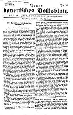 Neues bayerisches Volksblatt Montag 25. April 1864