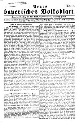 Neues bayerisches Volksblatt Samstag 21. Mai 1864