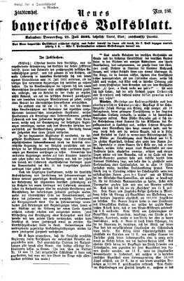 Neues bayerisches Volksblatt Donnerstag 21. Juli 1864