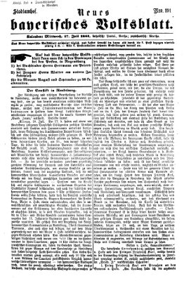 Neues bayerisches Volksblatt Mittwoch 27. Juli 1864