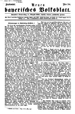 Neues bayerisches Volksblatt Donnerstag 11. August 1864