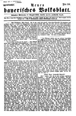 Neues bayerisches Volksblatt Mittwoch 17. August 1864