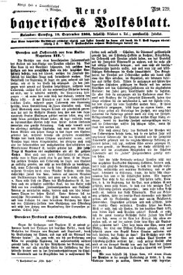 Neues bayerisches Volksblatt Samstag 10. September 1864