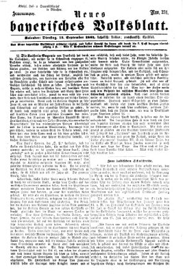 Neues bayerisches Volksblatt Dienstag 13. September 1864