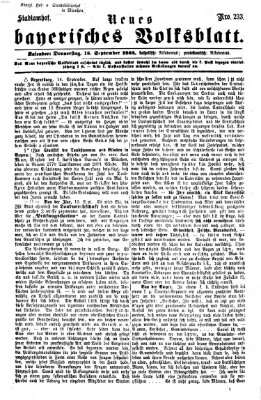 Neues bayerisches Volksblatt Donnerstag 15. September 1864