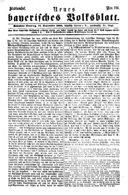 Neues bayerisches Volksblatt Sonntag 18. September 1864