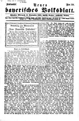 Neues bayerisches Volksblatt Mittwoch 21. September 1864