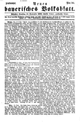 Neues bayerisches Volksblatt Samstag 24. September 1864