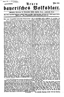 Neues bayerisches Volksblatt Sonntag 25. September 1864