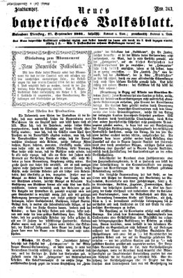 Neues bayerisches Volksblatt Dienstag 27. September 1864