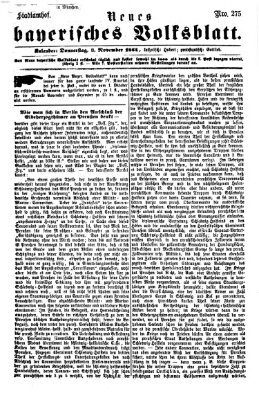 Neues bayerisches Volksblatt Donnerstag 3. November 1864