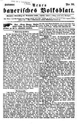 Neues bayerisches Volksblatt Donnerstag 24. November 1864