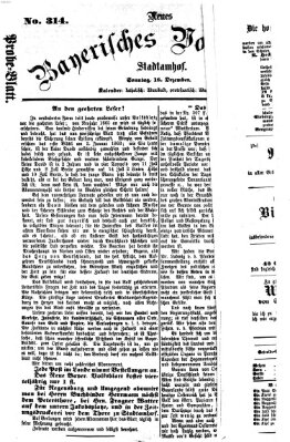 Neues bayerisches Volksblatt Sonntag 18. Dezember 1864