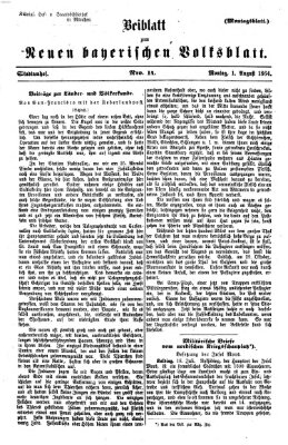 Neues bayerisches Volksblatt Montag 1. August 1864