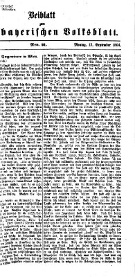 Neues bayerisches Volksblatt Montag 12. September 1864