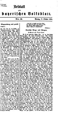 Neues bayerisches Volksblatt Montag 17. Oktober 1864