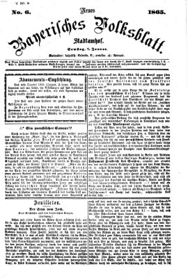 Neues bayerisches Volksblatt Samstag 7. Januar 1865