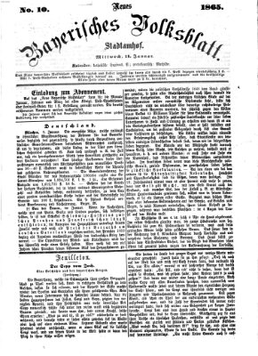 Neues bayerisches Volksblatt Mittwoch 11. Januar 1865