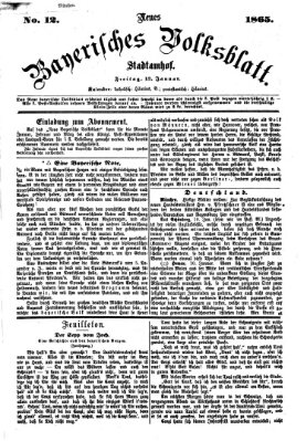 Neues bayerisches Volksblatt Freitag 13. Januar 1865