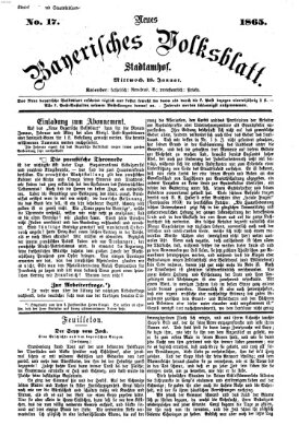 Neues bayerisches Volksblatt Mittwoch 18. Januar 1865