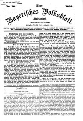 Neues bayerisches Volksblatt Donnerstag 19. Januar 1865