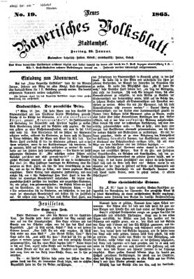 Neues bayerisches Volksblatt Freitag 20. Januar 1865