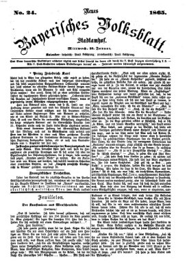 Neues bayerisches Volksblatt Mittwoch 25. Januar 1865