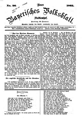 Neues bayerisches Volksblatt Freitag 27. Januar 1865