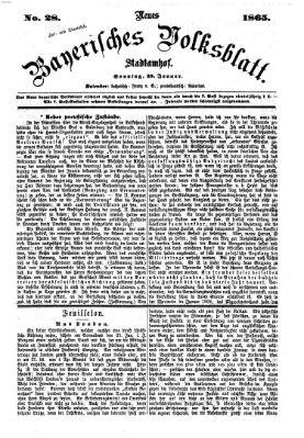 Neues bayerisches Volksblatt Sonntag 29. Januar 1865