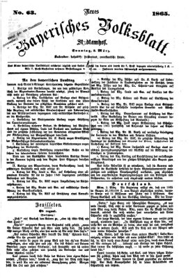 Neues bayerisches Volksblatt Sonntag 5. März 1865