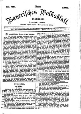 Neues bayerisches Volksblatt Dienstag 7. März 1865