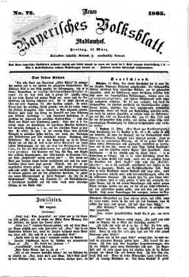 Neues bayerisches Volksblatt Freitag 17. März 1865