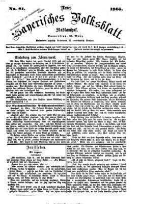 Neues bayerisches Volksblatt Donnerstag 23. März 1865